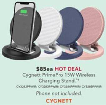 Harvey Norman Cygnett PrimePro 15W Wireless Charging Stand offer