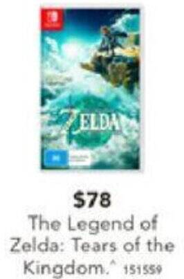 Harvey Norman The Legend of Zelda: Tears of the Kingdom offer