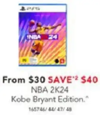 Harvey Norman NBA 2K24 Kobe Bryant Edition offer
