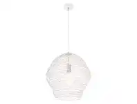 LivingStyles Harper Metal Pendant Light, White offer