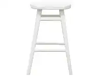 LivingStyles Vadso Mahogany Timber Counter Stool, White offer