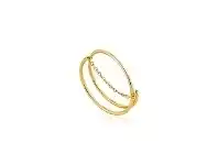 Bevilles Jewellery Ania Haie Modern Twist Chain Ring - Gold offer