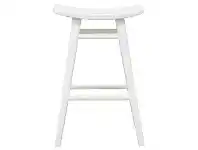 LivingStyles Alta Mahogany Timber Counter Stool, White offer