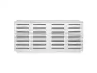 LivingStyles Bahama Oak Timber 4 Door Buffet Table, 160cm, White offer