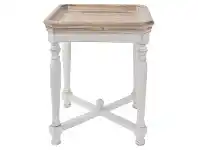 LivingStyles Humbert Fir Timber Square Tray Top Side Table offer