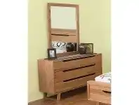 LivingStyles Lismore Tasmanian Oak Timber Frame Dressing Mirror (Mirror Only) offer