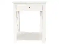 LivingStyles Phyllis Birch Timber Side Table, Large, White offer