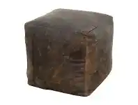 LivingStyles Morphes Vintage Leather Square Ottoman offer