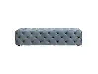LivingStyles Blair Tufted Velvet Fabric Ottoman, 160cm, Dove Grey offer
