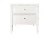 LivingStyles Bateau Birch Timber Side Table, White offer