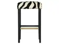 LivingStyles Canyon Leather Bar Stool, Zebra offer