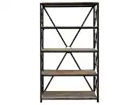 LivingStyles Rochdale Iron & Mango Wood Industrial Display Shelf offer