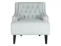 LivingStyles Skyler Tufted Fabric Occasional Chair, Ice Blue offer