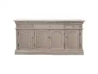 LivingStyles St. James Oak Timber 4 Door 3 Drawer Sideboard, 165cm, Weathered Oak offer