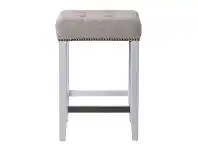 Canyon Linen Counter Stool, Oatmeal / White
