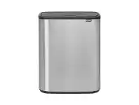 LivingStyles Brabantia BO Touch Waste Bin, 60 Litre, Matt Steel offer