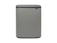 LivingStyles Brabantia BO Touch Waste Bin, 30/30 Litre, Mineral Concrete Grey offer