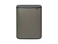 LivingStyles Brabantia BO Touch Waste Bin, 30/30 Litre, Platinum offer