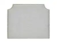 LivingStyles Serena Scalloped Fabric Bed Headboard, Queen, Grey offer