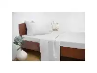 LivingStyles Ardor 4 Piece 1500TC Cotton Rich Bed Sheet Set, King, White offer