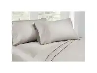 LivingStyles Ardor 1000TC Cotton Rich Sheet Set, Queen, Silver offer