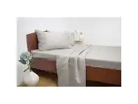 LivingStyles Ardor 4 Piece 1500TC Cotton Rich Bed Sheet Set, Queen, Silver offer