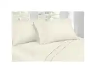 LivingStyles Ardor 1000TC Cotton Rich Sheet Set, Queen, Ivory offer