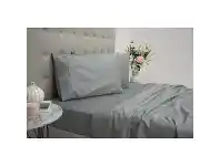 LivingStyles Ardor Marta 1000TC Cotton Rich Sheet Set, Queen, Grey offer
