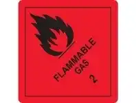 Officeworks Stock Forms Flammable Gas 2 Labels 50 x 50mm Red 250 Pack offer