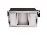 LivingStyles Domino 3-in-1 Bathroom Heater with Exaust & LED Panel Light, Silver offer