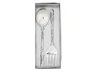 Gracie 2 Piece Stainless Steel Salad Server Set, Silver