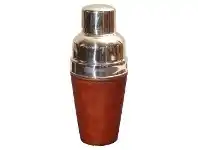 LivingStyles Winston Leather & Stainless Cocktail Shaker offer