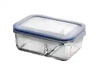 Glasslock Classic DUO Tempered Glass Rectangle Container, 670ml