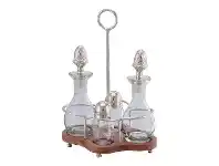 LivingStyles Jasper Glass & Metal Condiment Set offer