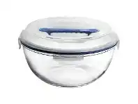 Glasslock Handy Tempered Glass Round Container, 4 Litre