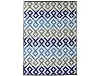 LivingStyles Chatai Geo Diamond Reversible Indoor/Outdoor Rug, 150x240cm, Blue/Grey offer