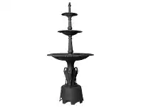 LivingStyles Heron Cast Iron Garden Fountain, Black offer