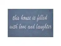 Love & Laughter Premium Handwoven Coir Doormat, 80x50cm