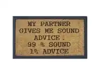 Sound & Advice Coir & Rubber Doormat, 70x40cm