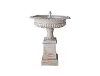 LivingStyles Toulouse Self Contained Cast Iron Garden Fountain, Antique White offer