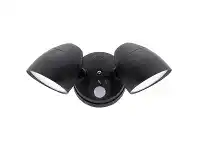 LivingStyles Roman IP65 LED Outdoor Floodlight with Motion Sensor, 2 Light, CCT, Black offer