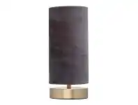LivingStyles Harlow Velvet Fabric Touch Table Lamp, Dark Grey offer