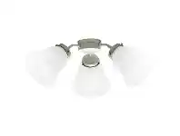 LivingStyles Auro 3 Light Fan Light, Brushed Chrome offer