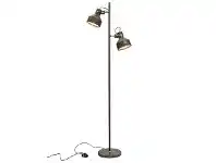 LivingStyles Clinton Metal Floor Lamp, Dark Grey offer