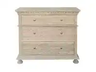 LivingStyles Frances Oak Timber 3 Drawer Chest, Weathered Oak offer