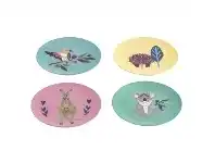LivingStyles Australiana Native Friends 4 Piece Bamboo Fibre Coaster Set offer