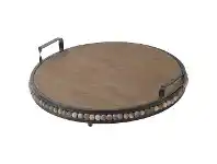 LivingStyles Oda Fir Timber & Metal Round Serving Board offer