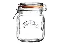 LivingStyles Kilner Clip Top Square Square Jar, 1 Litre offer