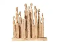 LivingStyles Metropolis Carved Mango Wood Figures, Tall offer