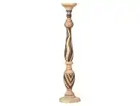 LivingStyles Meru Mango Wood African Candlestick, Large offer